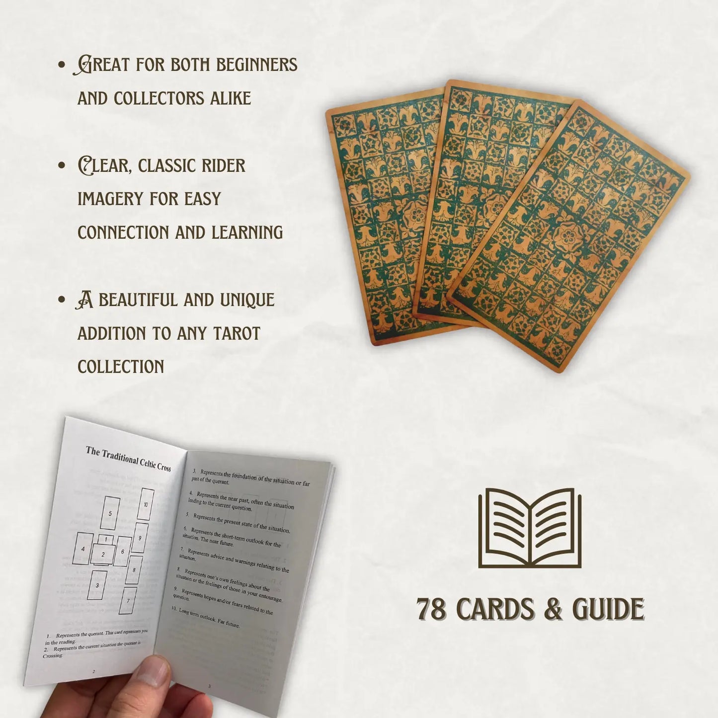 Antique Edition Tarot Deck & Guide | Classic RWS Design - Oneness emporium