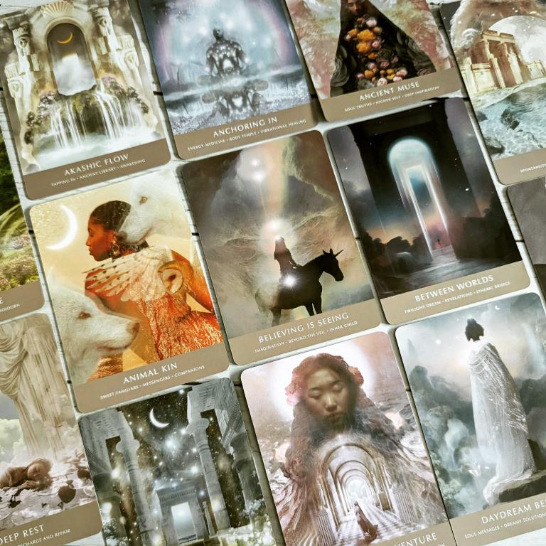 Showing a range of oracle cards available in Oneness Emporium