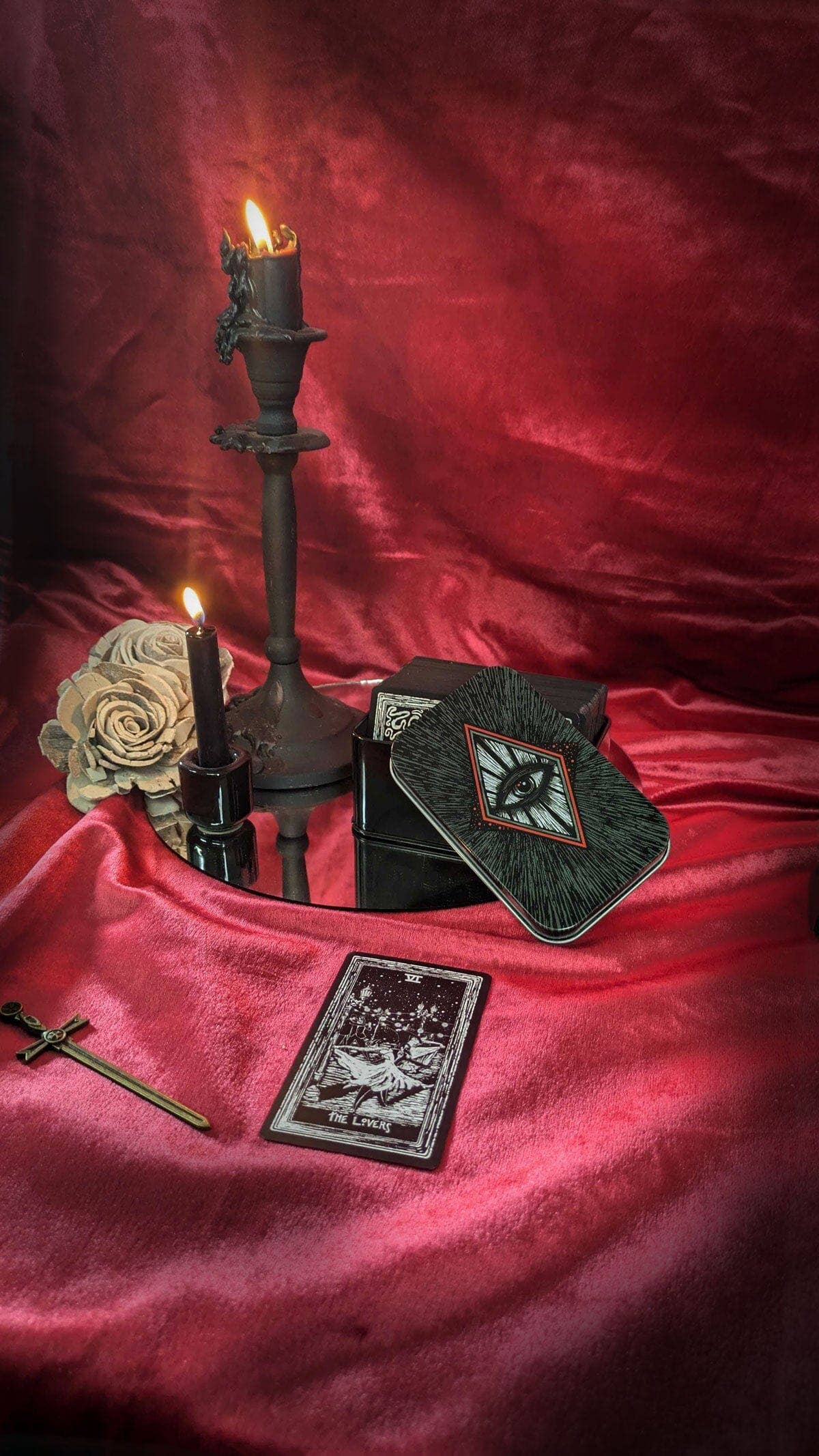 Little Night Visions tarot cards - mini pocket version in a tin