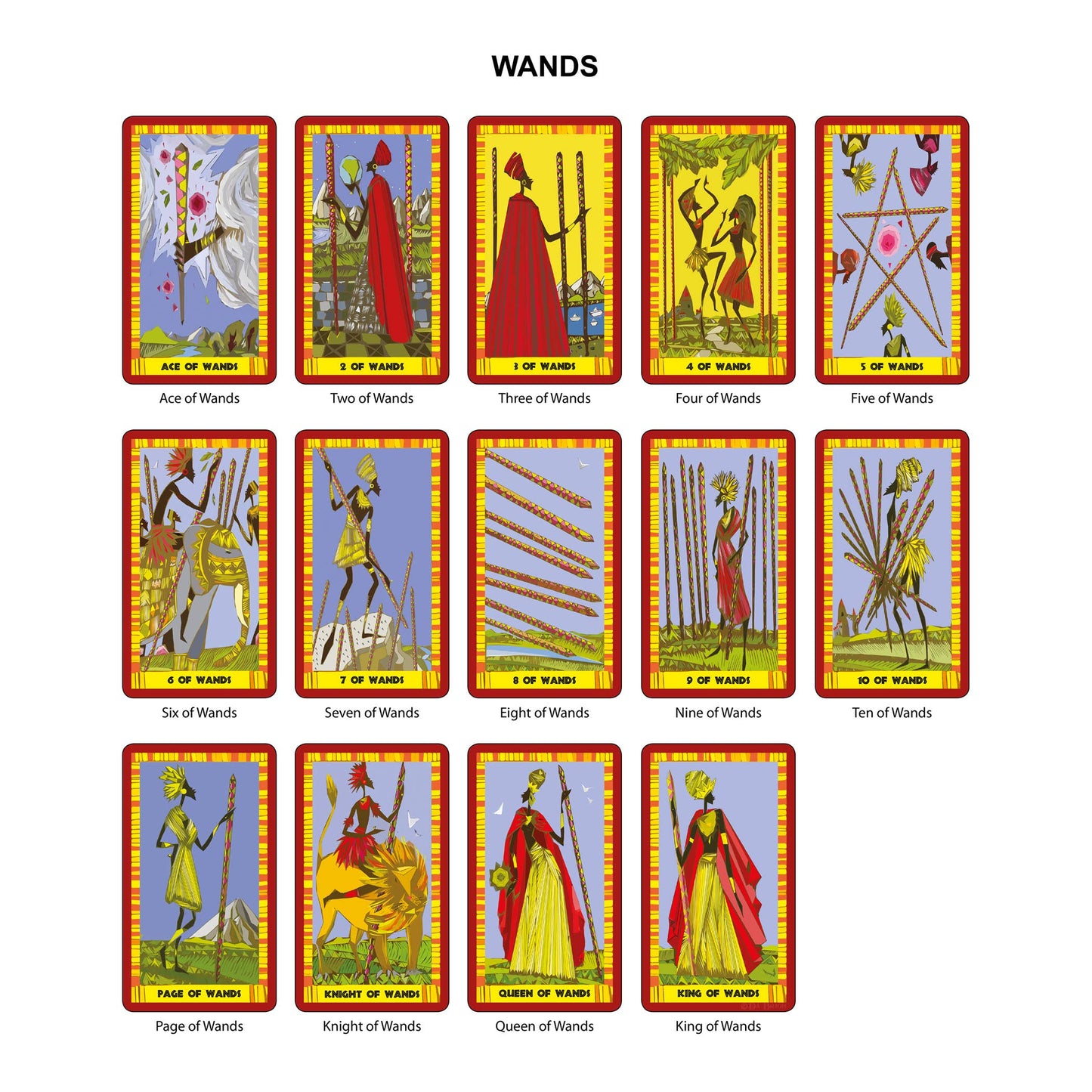 The African Tarot Cubist Tarot Cards Deck