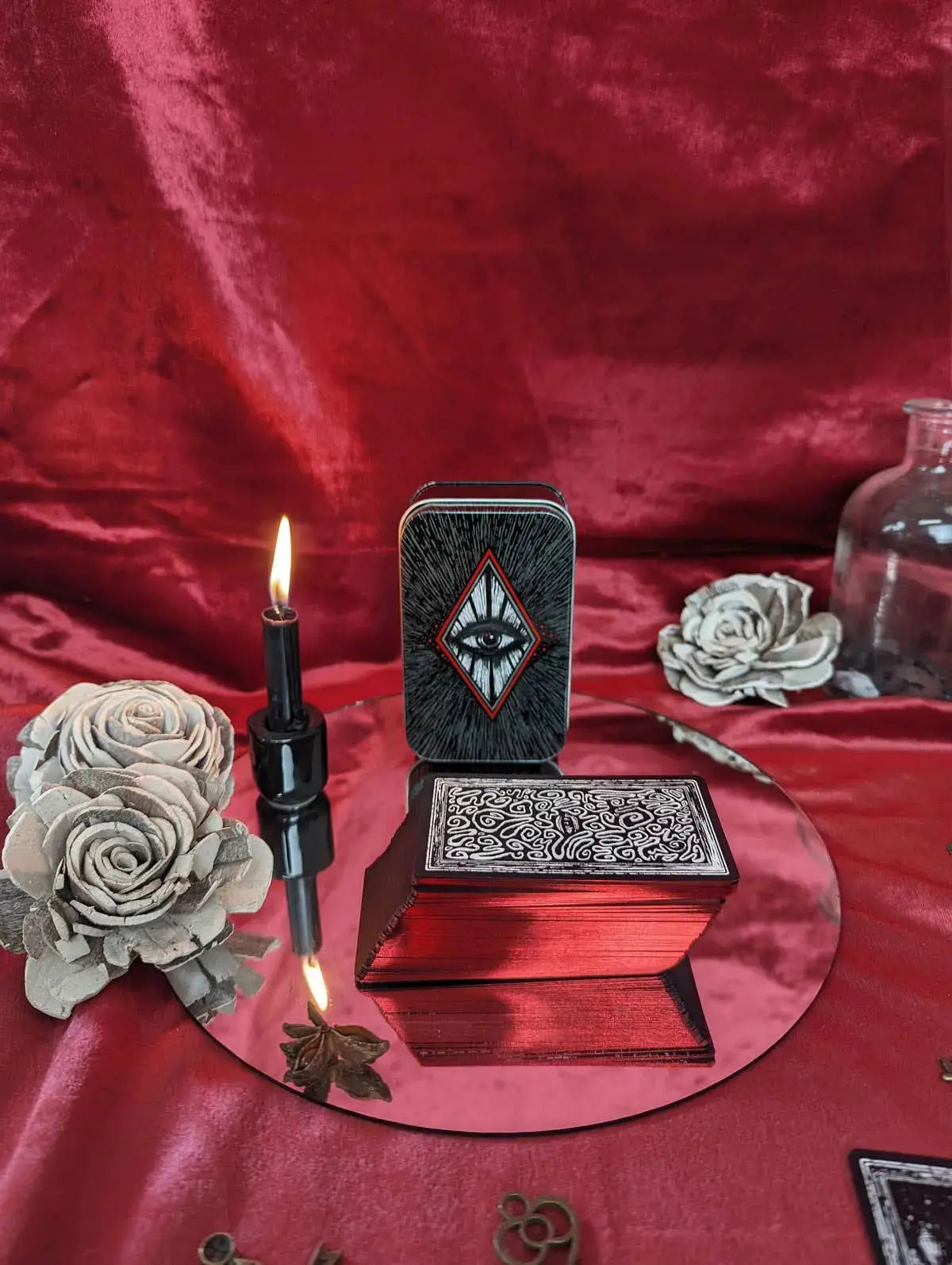 Little Night Visions tarot cards - mini pocket version in a tin - Oneness emporium