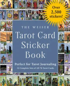 Weiser tarot card sticker book , featuring cards from the Weiser Tarot deck for use in Tarot Journaling