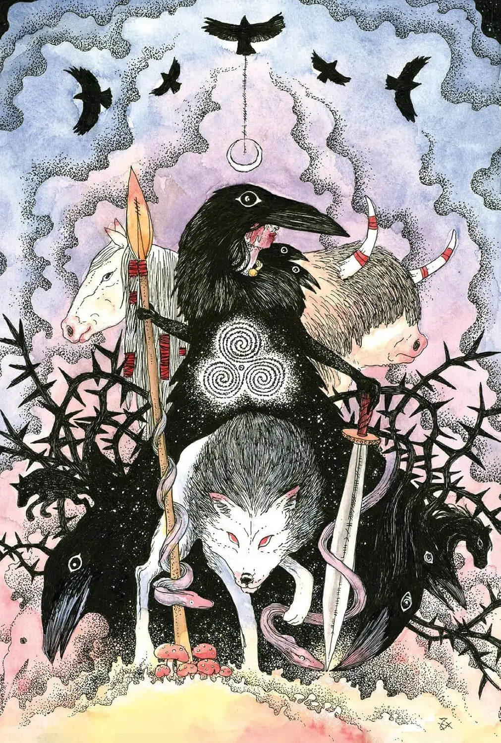 Call of the Morrigan Oracle: A 45-Card Deck & Guidebook - Oneness emporium