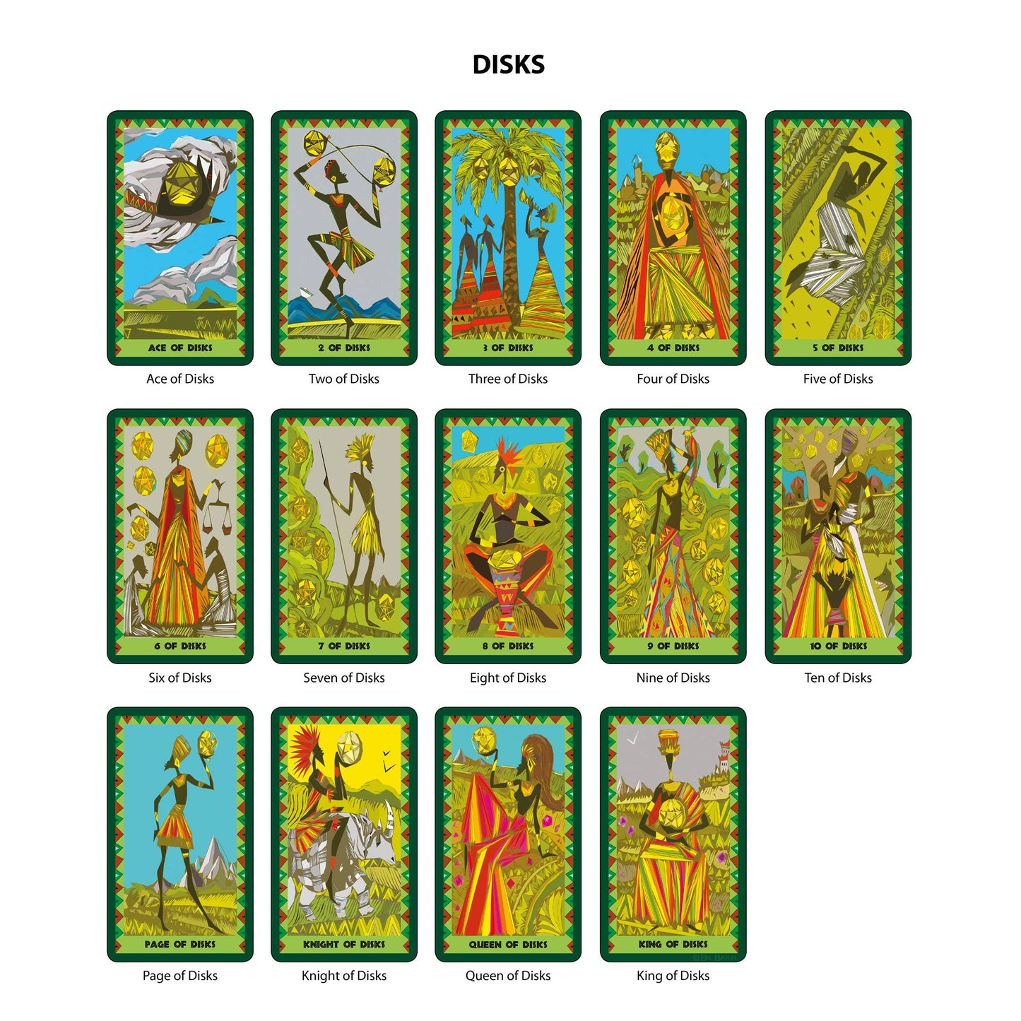 The African Tarot Cubist Tarot Cards Deck