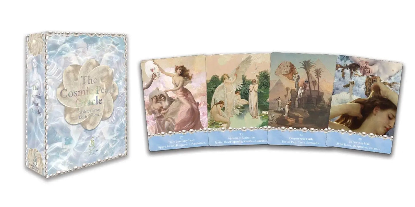 The Cosmic Pearl Oracle: Embark on a Journey of Sacred Love and Infinite Wisdom With Divine Feminine Guidance - 44 cards & 120pp book - Oneness emporium