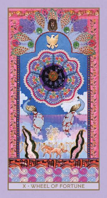 Enchanted Tarot 35th Anniversary Edition by Amy Zerner and Monte Farber with 78 illustrated cards, velvet pouch, 232-page guidebook and keepsake box.