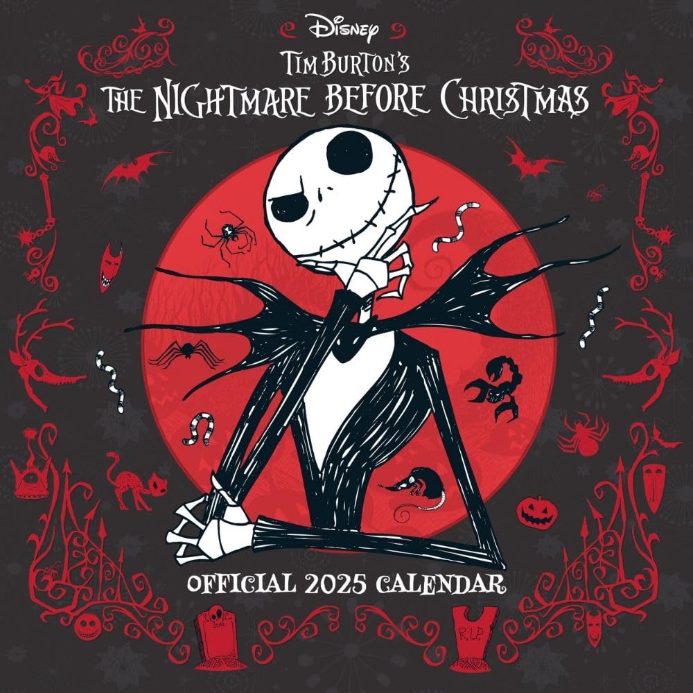 2025 Calendar The Nightmare Before Christmas Month to View Square Calendar Official Product