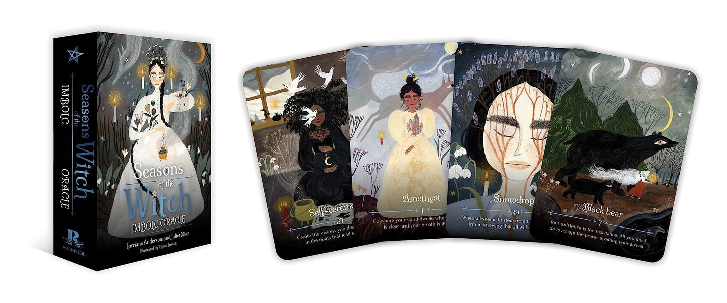 Seasons of the witch Imbolc Oracle cards and book