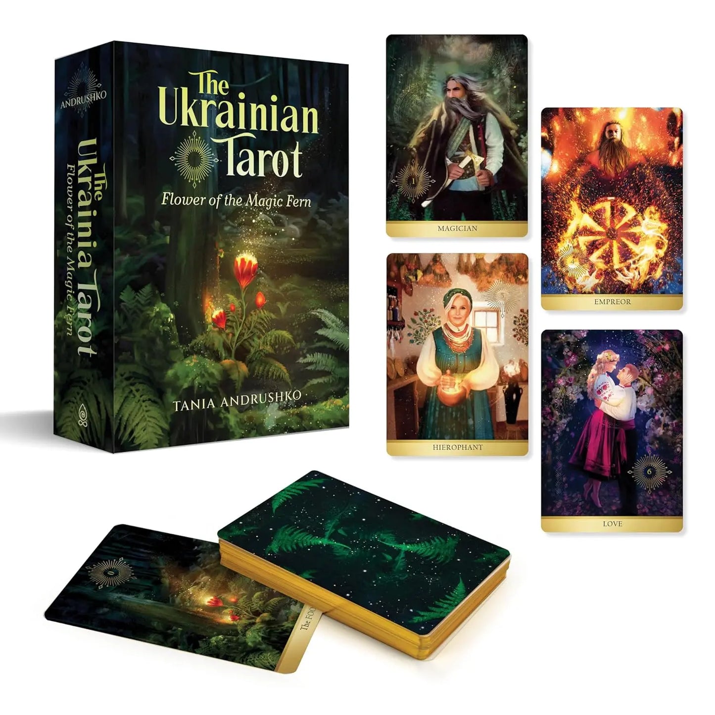 The Ukrainian Tarot (Tarot Deck and Guidebook Set): Flower of the Magic Fern - Oneness emporium