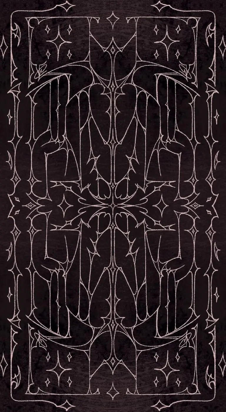 Vesper Tarot deck featuring gothic black and white fairytale inspired tarot artwork.