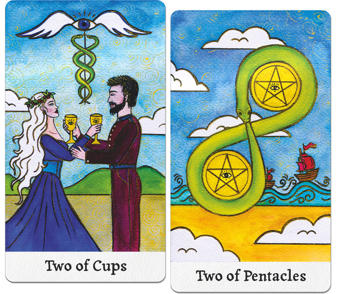 Oculus et Serpentibus Tarot deck featuring mystical eye and serpent imagery inspired by the Rider-Waite-Smith tarot tradition.