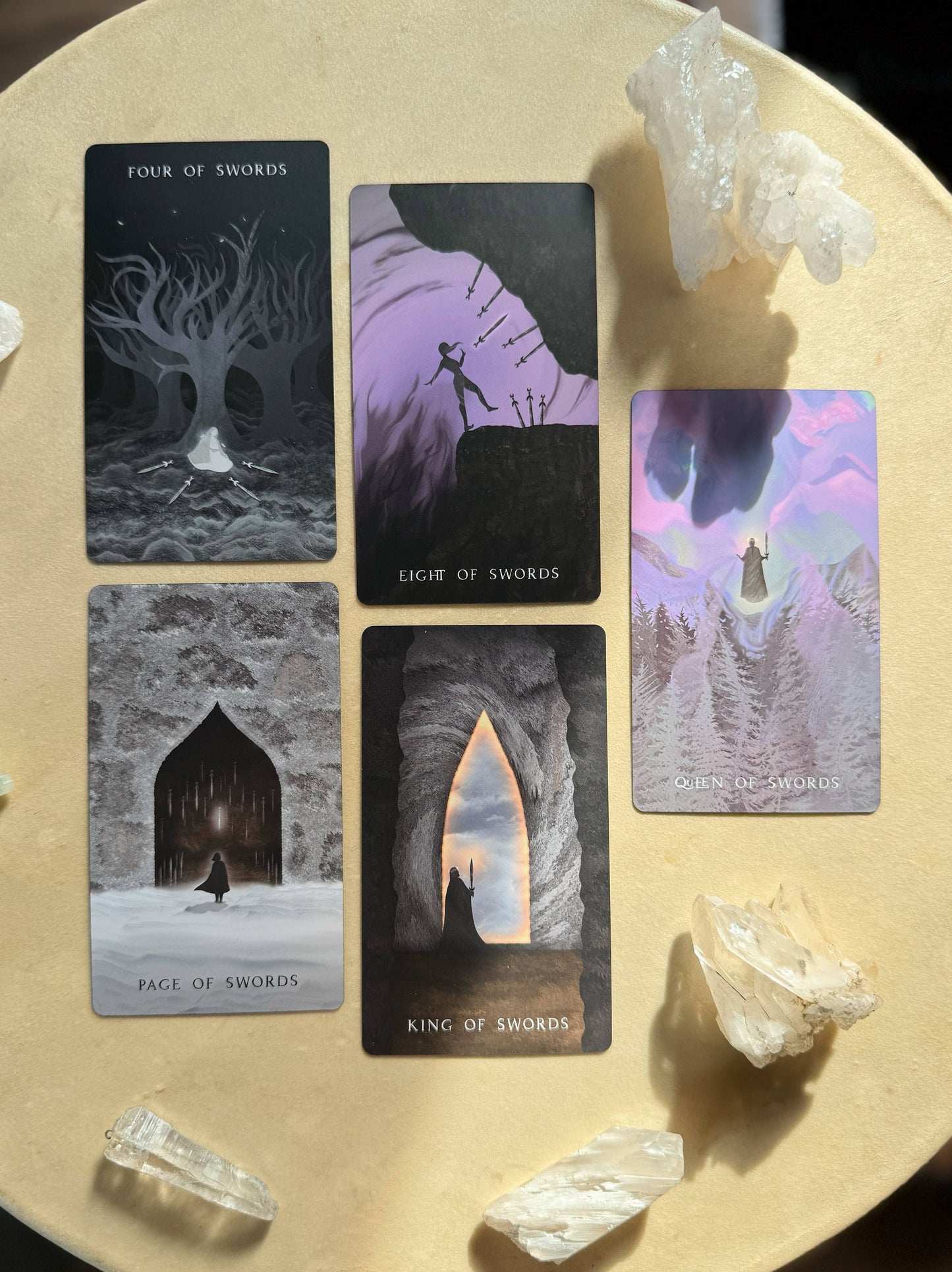 Shadows We Cast Tarot deck by Nicky Ferrada indie tarot with emotional artwork and shadow work theme