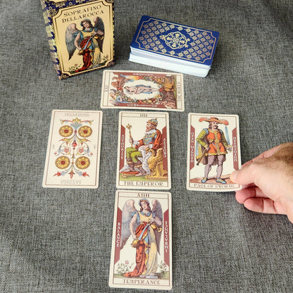 Soprafino Dellarocca Historical Tarot Cards Deck - Da Brigh - Oneness emporium