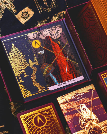Somnia Tarot Illustrated Edition deck by Nicolas Bruno featuring surreal dream-inspired tarot artwork