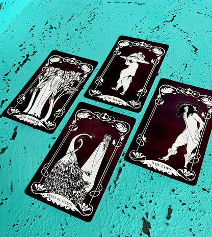 Decadent Tarot Dark Botanical Edition featuring gothic botanical tarot artwork and luxury indie design