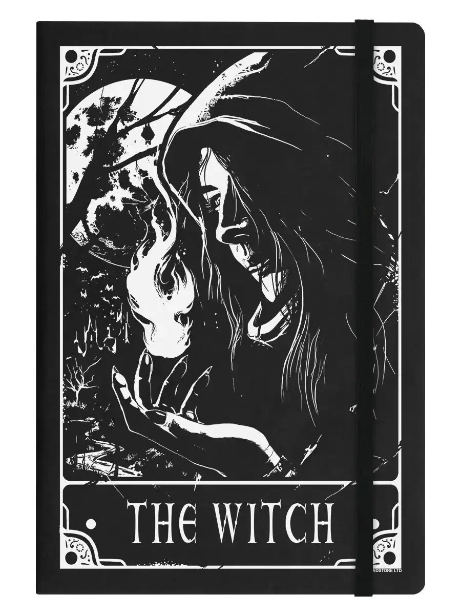 Deadly Tarot – The Witch Black A5 Hard Cover Notebook Oneness Emporium