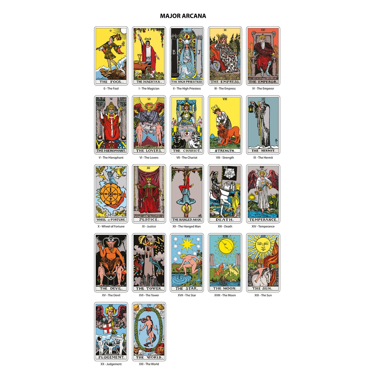 Original Tarot cards deck with simple symbolic design alternative to Rider Waite tarot