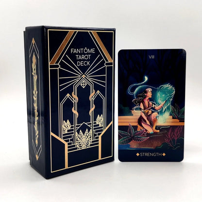 Fantome Tarot Deck with 'Strength' card on a white background