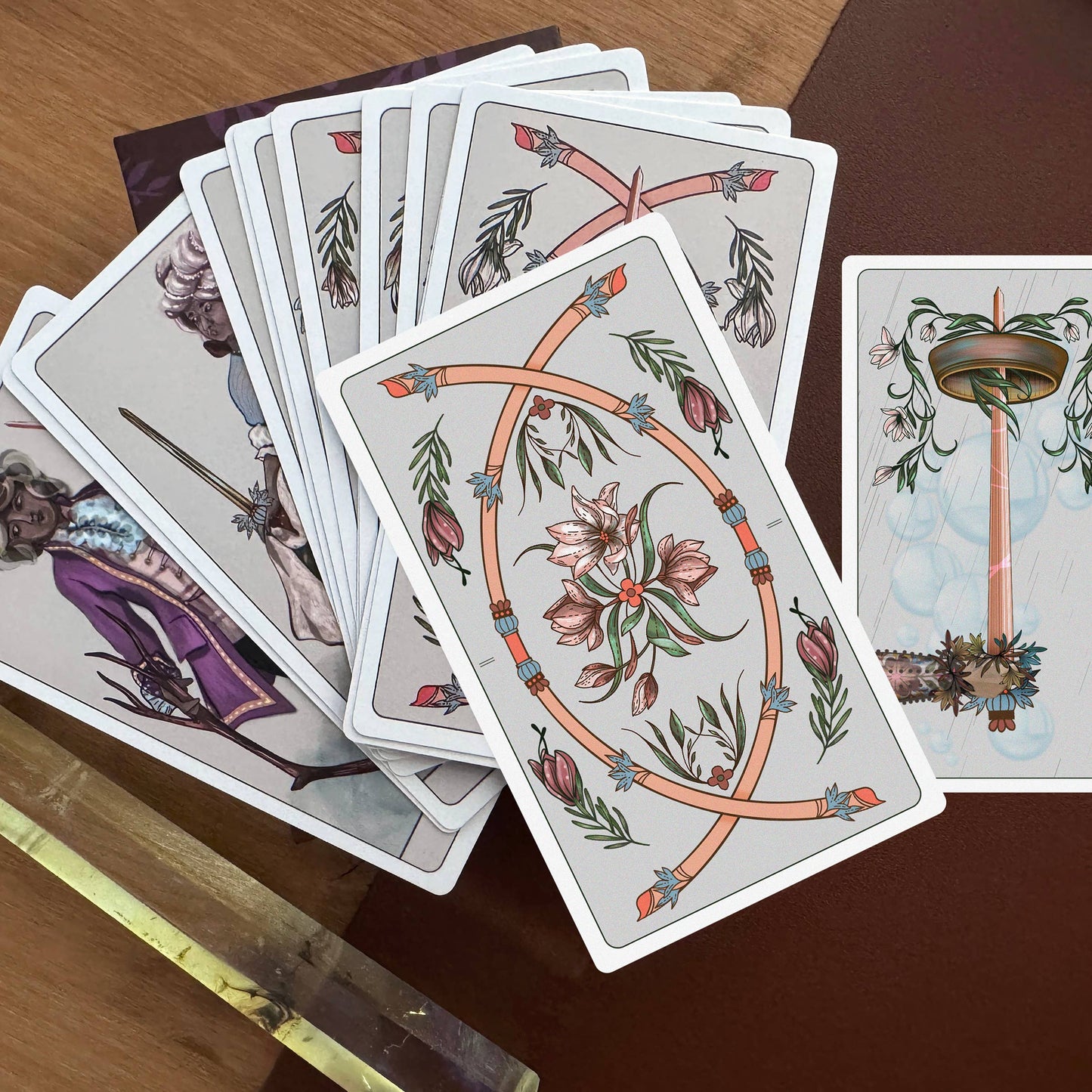 Metanoia Marseille Tarot 3rd Edition by Kerri Snook featuring vibrant botanical Marseille tarot artwork