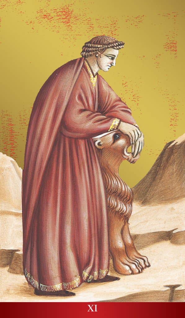 Dante Tarot Out of Print edition by Giordano Berti and Andrea Serio inspired by Dante Alighieri's Divine Comedy and published by Lo Scarabeo.