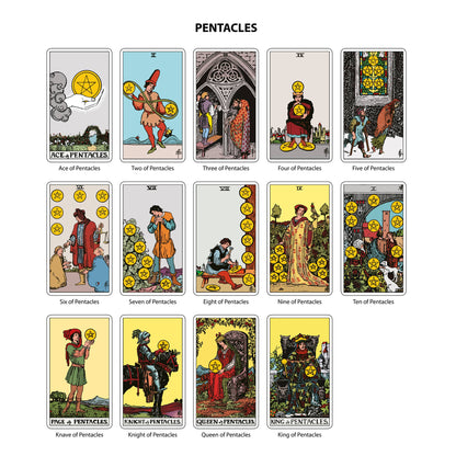 Original Tarot cards deck with simple symbolic design alternative to Rider Waite tarot