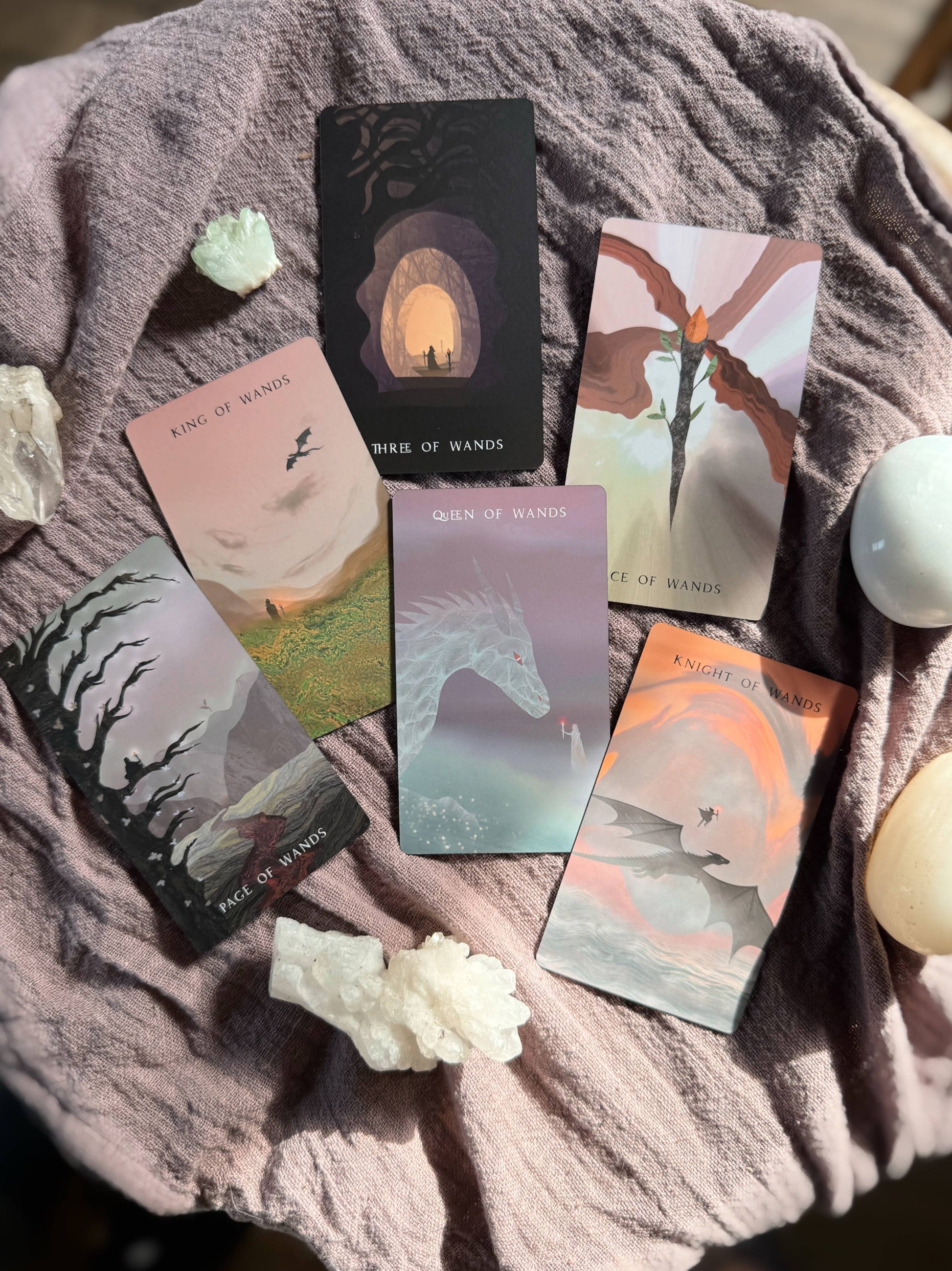 Shadows We Cast Tarot deck by Nicky Ferrada indie tarot with emotional artwork and shadow work theme