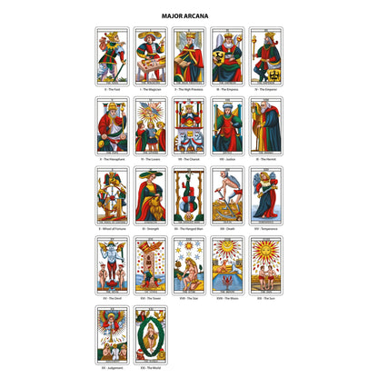Tarot of Marseilles Historical Tarot Cards Deck Da Brigh - Oneness emporium