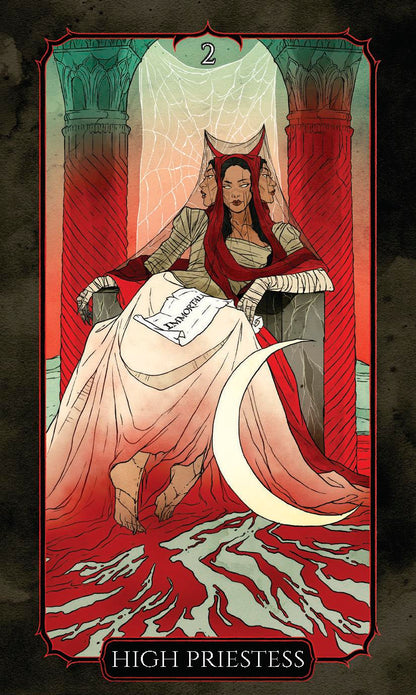 The Vampire’s Tale Tarot deck with gothic artwork and Rider-Waite inspired tarot cards