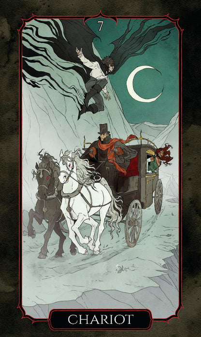 The Vampire’s Tale Tarot deck with gothic artwork and Rider-Waite inspired tarot cards