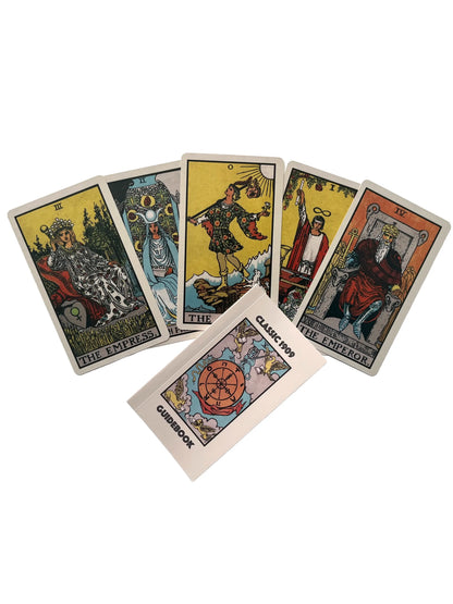 Classic 1909 Tarot Deck and Guide featuring the original Pamela Colman Smith artwork and traditional Rider-Waite-Smith tarot imagery.