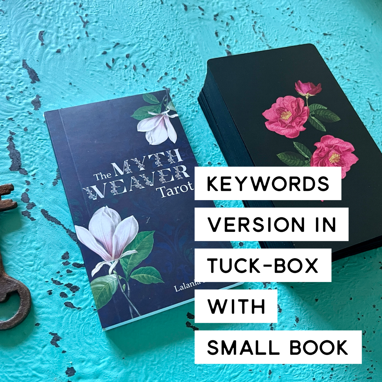 Myth Weaver Tarot Keywords Edition indie tarot deck with mythology artwork and keyword meanings