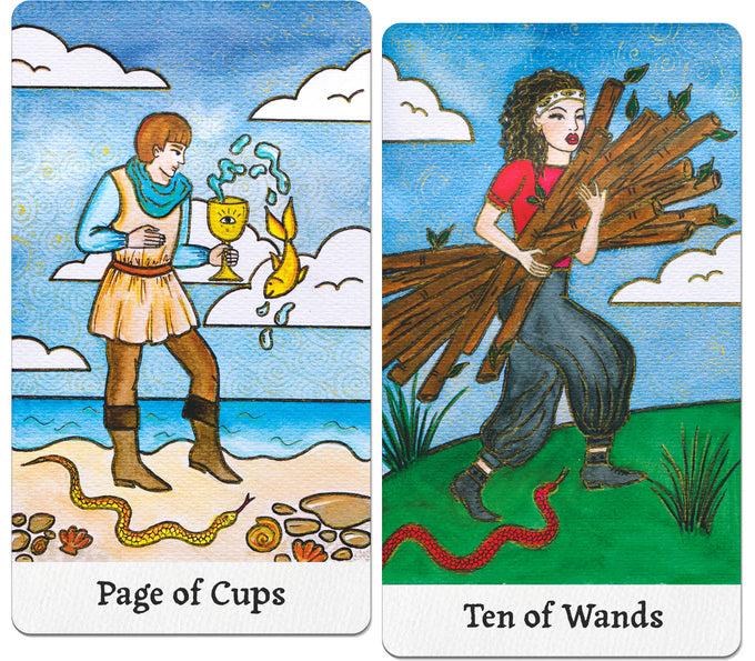 Oculus et Serpentibus Tarot deck featuring mystical eye and serpent imagery inspired by the Rider-Waite-Smith tarot tradition.