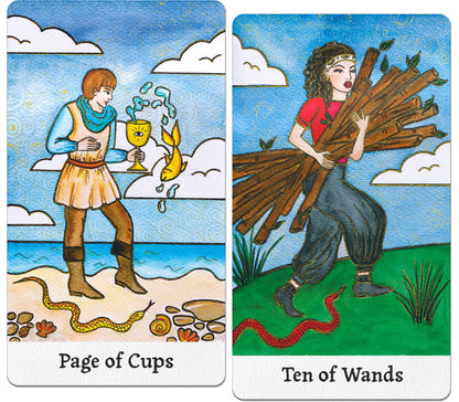Oculus et Serpentibus Tarot deck featuring mystical eye and serpent imagery inspired by the Rider-Waite-Smith tarot tradition.