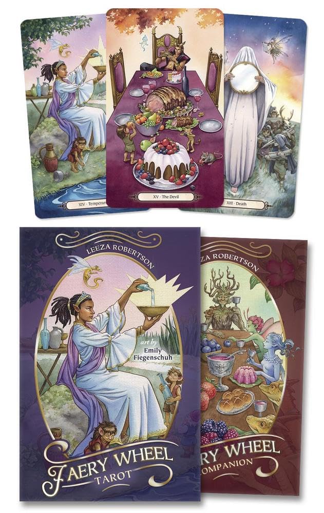 Faery Wheel Tarot deck with seasonal faery artwork and Wheel of the Year symbolism