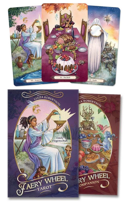 Faery Wheel Tarot deck with seasonal faery artwork and Wheel of the Year symbolism