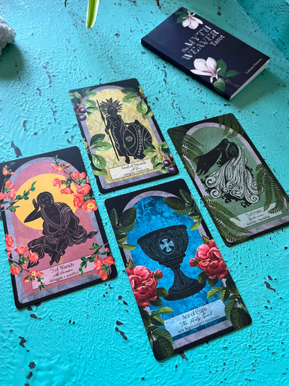 Myth Weaver Tarot Keywords Edition indie tarot deck with mythology artwork and keyword meanings