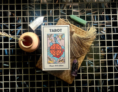 Classic 1909 Tarot Deck and Guide featuring the original Pamela Colman Smith artwork and traditional Rider-Waite-Smith tarot imagery.