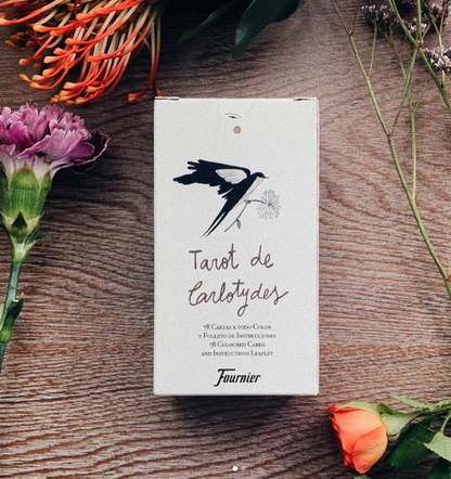Tarot de Carlotydes by Carlota Santos featuring vibrant contemporary artwork inspired by classic Rider-Waite-Smith tarot symbolism and diverse cultural influences.
