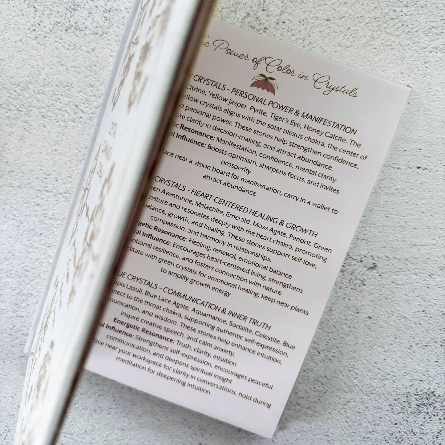 Crystal companion journal by Bouchette and Co available from Oneness Emporium