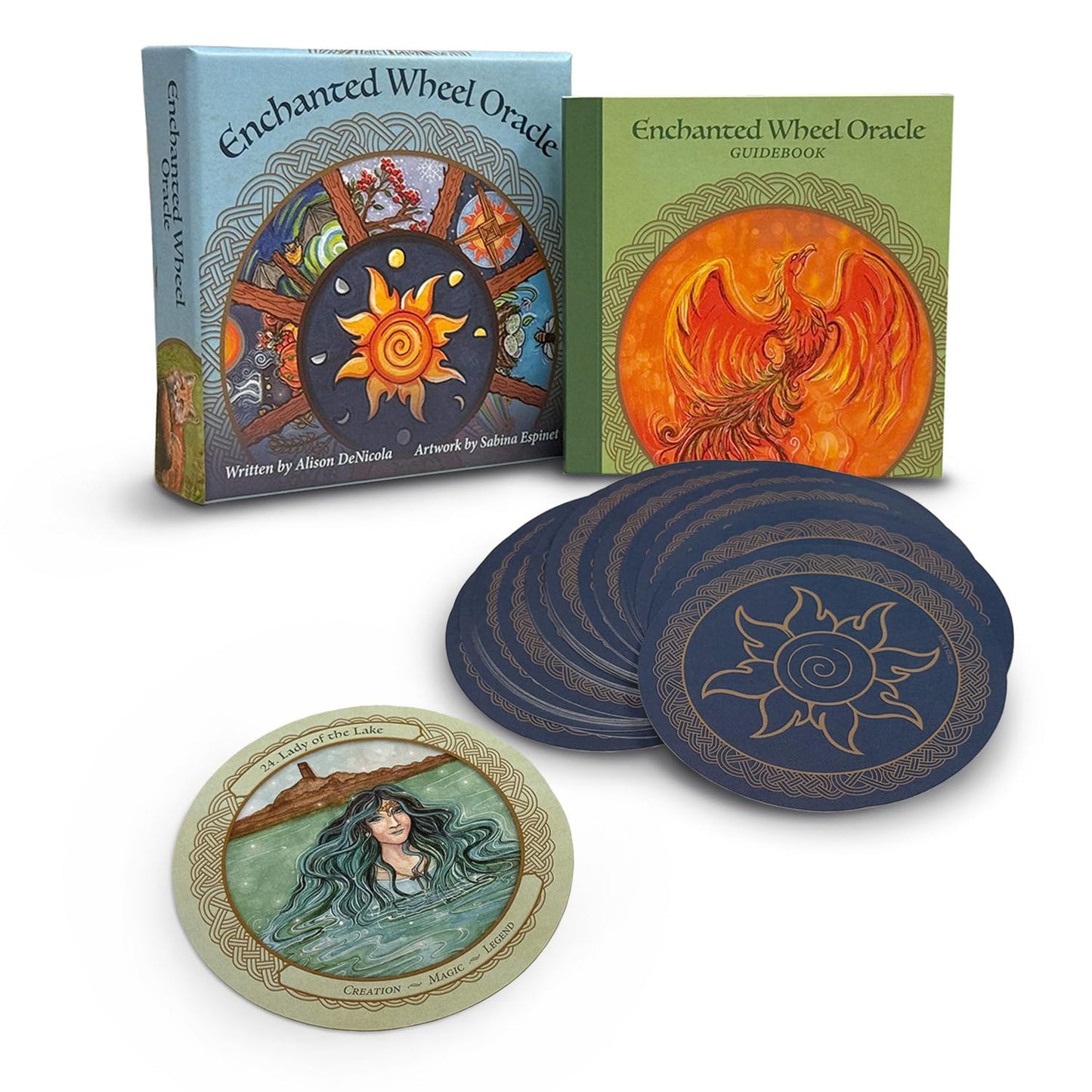 Enchanted Wheel Oracle featuring hand-painted seasonal artwork inspired by the Wheel of the Year