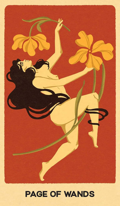 Wild Earth Tarot by Coni Curi featuring botanical illustrations, vintage-inspired artwork, Tarot de Marseille symbolism, and nature-based imagery.