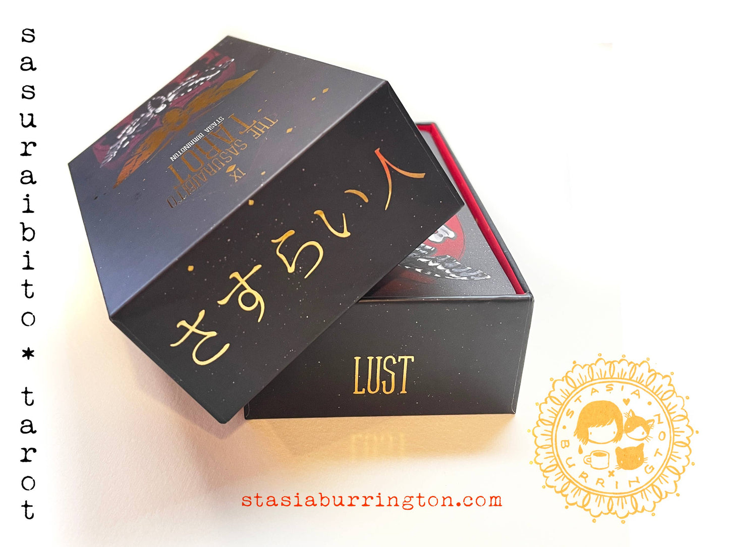 Sasuraibito Tarot by Stasia Burrington featuring whimsical hand-drawn artwork and diverse Rider-Waite-inspired tarot imagery