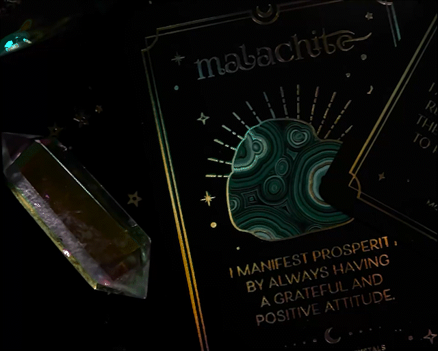 Gold Crystal Affirmations Golden Aura Edition featuring luxury affirmation cards inspired by crystal wisdom, mindfulness, and positive daily intentions.