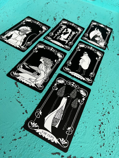 Decadent Tarot Dark Botanical Edition featuring gothic botanical tarot artwork and luxury indie design
