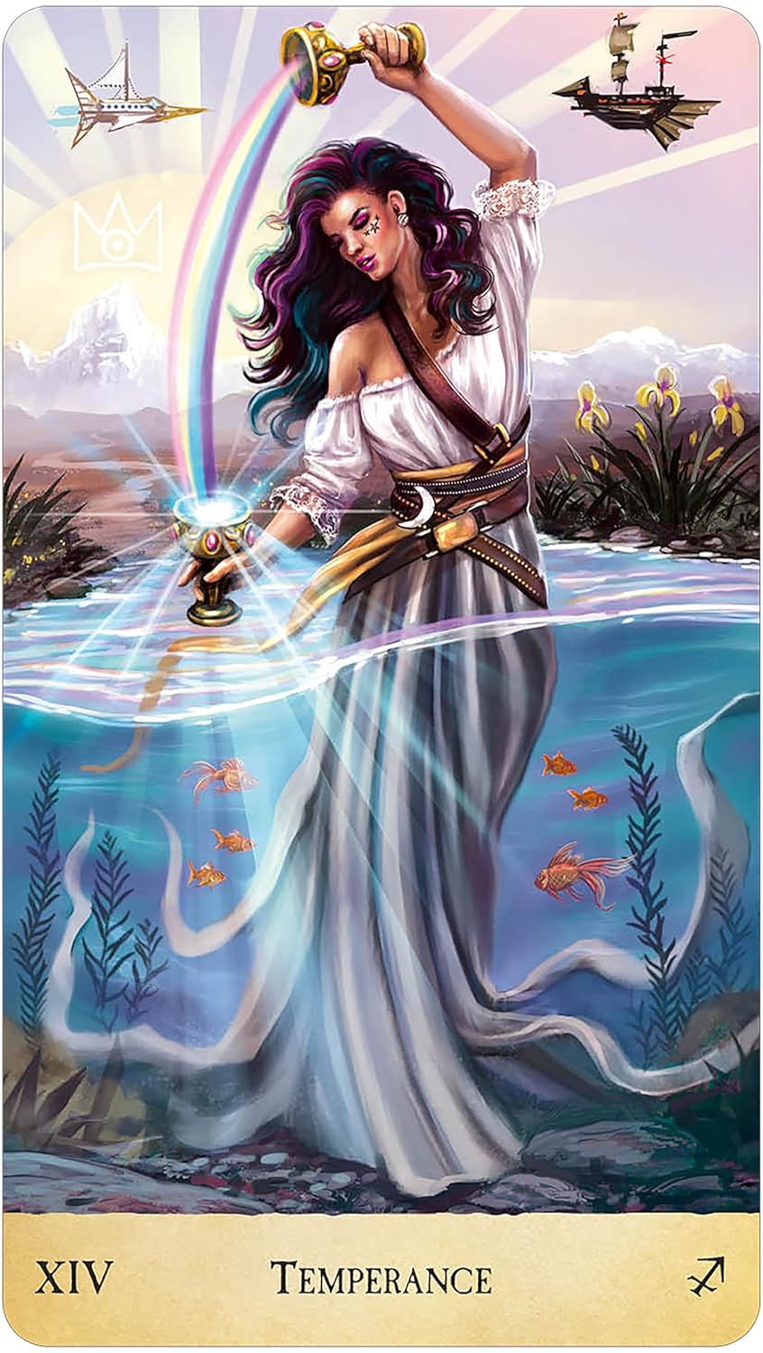 Stardust Wanderer Tarot by Jen Sankey featuring colourful cosmic artwork and whimsical tarot symbolism