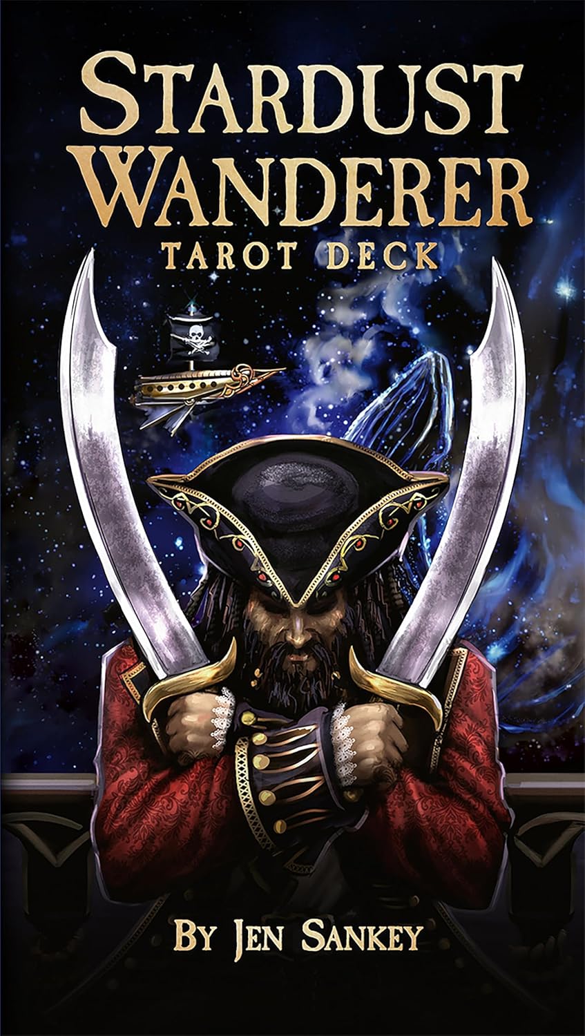 Stardust Wanderer Tarot by Jen Sankey featuring colourful cosmic artwork and whimsical tarot symbolism