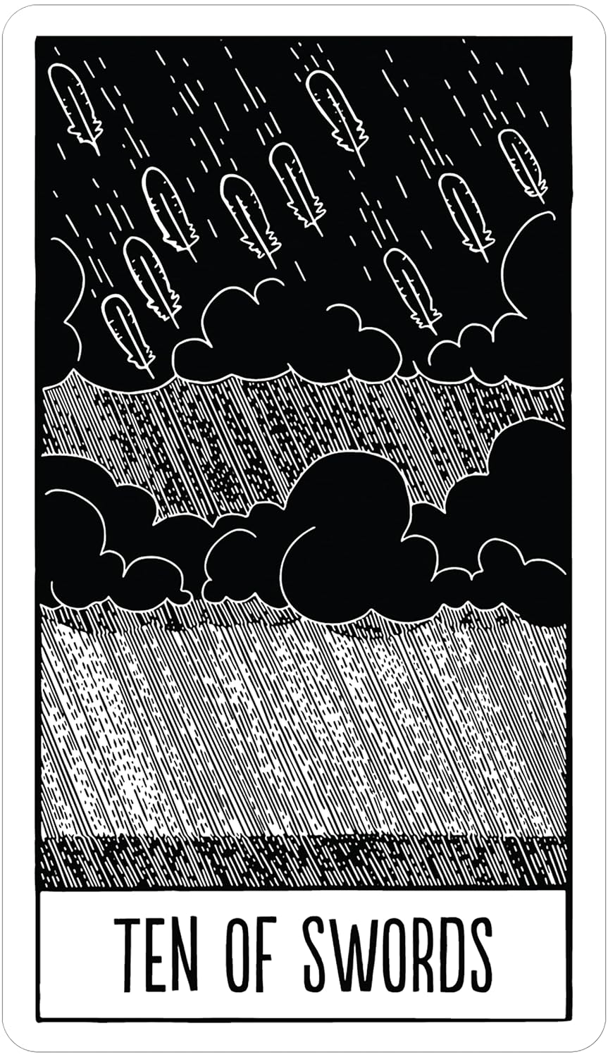 The Star String Tarot by Eliza Kingsbury featuring monochrome linocut-style artwork inspired by nature, folklore, stars, and cosmic symbolism.