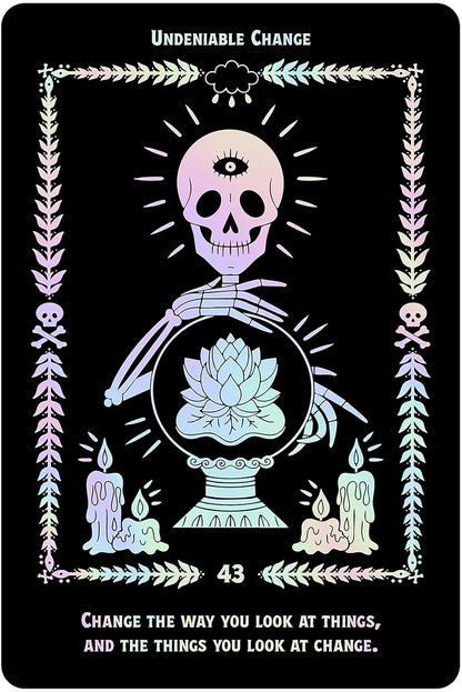 Morbid Mirror Oracle deck by Soni Graves with gothic artwork and shadow work symbolism