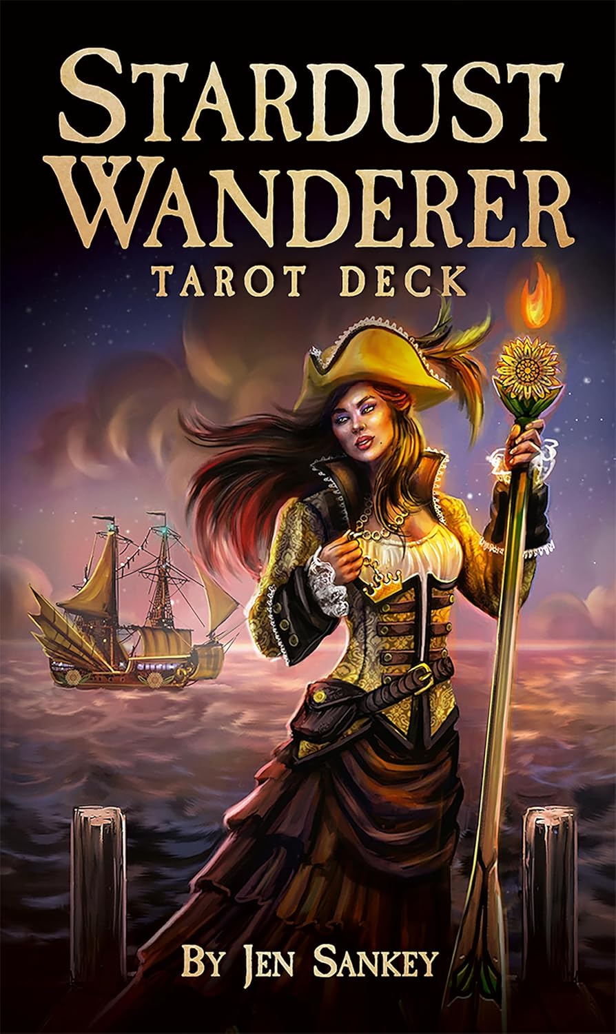 Stardust Wanderer Tarot by Jen Sankey featuring colourful cosmic artwork and whimsical tarot symbolism