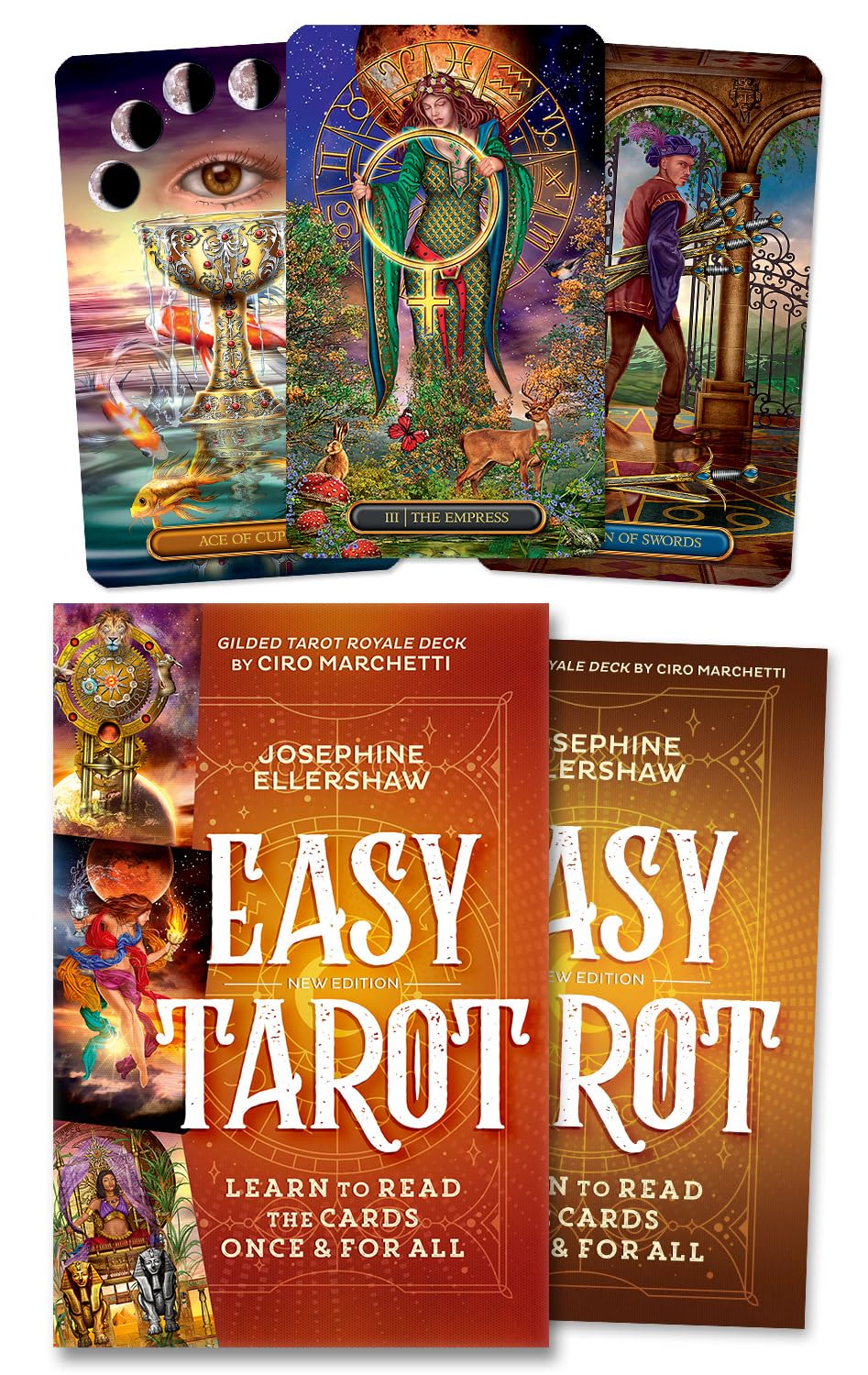 asy Tarot deck Gilded Tarot Royale beginner tarot kit with guidebook UK